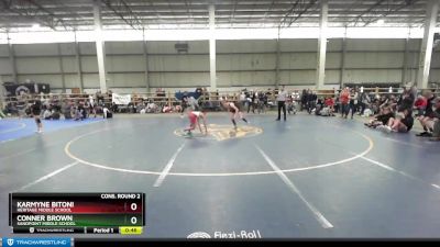 95 lbs Cons. Round 2 - Karmyne Bitoni, Heritage Middle School vs Conner Brown, Sandpoint Middle School