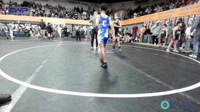 61 lbs Quarterfinal - Lincoln Steiner, Mustang Bronco Wrestling Club vs Korey Maxwell, Choctaw Ironman Youth Wrestling