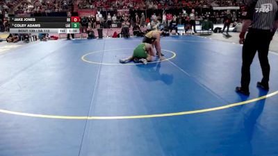 5A 113 lbs Quarterfinal - Colby Adams, Lakeland vs Jake Jones, Bishop Kelly