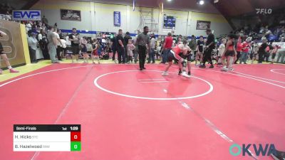 120-131 lbs Semifinal - Harbor Hicks, Sallisaw Takedown Club vs Beau Hazelwood, Raw Wrestling Club