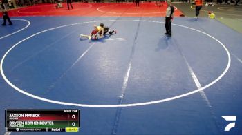 70 lbs Champ. Round 1 - Jaxson Mareck, Rocori vs Brycen Kothenbeutel, Pine Island