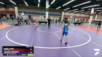 70 lbs Round 3 - Hazel Gann, Haslet WC vs Kenneth Bertron, Keller Wrestling Club