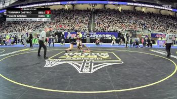 Girls-105 lbs 1st Place Match - Tatianna Castillo, Lowell Hs Girls vs Lillee Denson, Lakeview H.s. (St Clair Shores) Girls