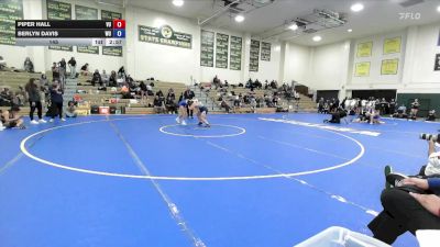 145 lbs 2nd Wrestleback (8 Team) - Berlyn Davis, Westcliff vs Piper Hall, Vanguard