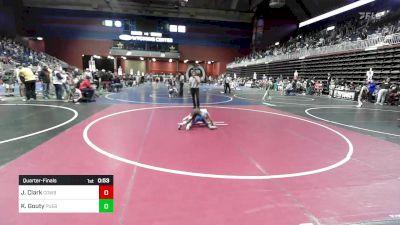 58 lbs Quarterfinal - John Clark, Cowboy Kids WC vs Kase Gouty, Pueblo County WC