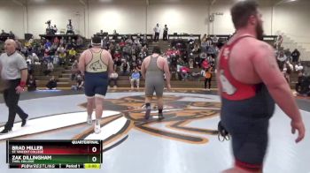 285 lbs Quarterfinal - Zak Dillingham, Thiel College vs Brad Miller, St. Vincent College