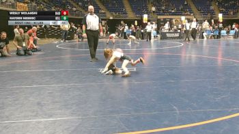40 lbs 3rd Place - Wesly Wolanski, Bald Eagle Area vs Hayden Niemiec, Belle Vernon