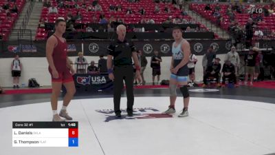 86 kg Cons 32 #1 - Liam Daniels, Oklahoma vs Gunnar Thompson, Flathead High School Wrestling