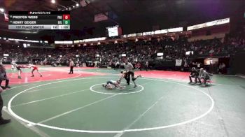 100 lbs 1st Place Match - Preston Webb, PROA vs Henry Geiger, GVL2