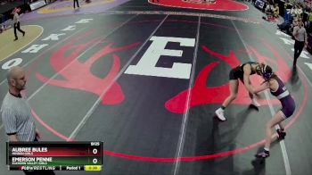 Cons. Round 1 - Aubree Bules, Minden Girls vs Emerson Penne, Elkhorn Valley Girls