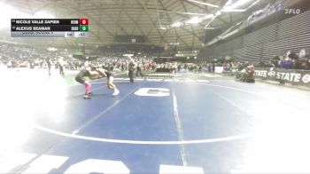 Girls 3A 130 lbs Cons. Round 4 - Alexus Seaman, Shadle Park (Girls) vs Nicole Valle Zapien, Hermiston (Girls)