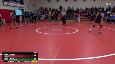 100 lbs Quarterfinal - Macy Rose, North Fayette Valley vs Mara Davis, Algona