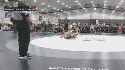 113 lbs 1st Place Match - Alejandro De La Rosa, RBYWC vs Cason Craft, Threestyle