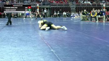 1A-157 lbs Champ. Round 2 - Wade Sankot, Belle Plaine vs Chase England, Lenox