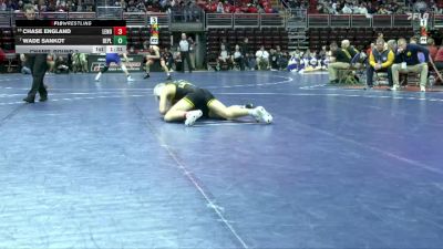 1A-157 lbs Champ. Round 2 - Wade Sankot, Belle Plaine vs Chase England, Lenox