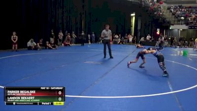 60 lbs Cons. Round 2 - Parker Begalske, Outlaw Wresting Club vs Landon Bekaert, Heartland Wrestling Academy