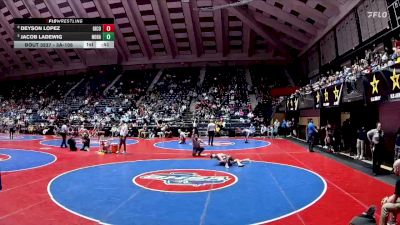 3A-106 lbs Cons. Round 2 - Deyson Lopez, Gilmer County vs Jacob Ladewig, North Hall