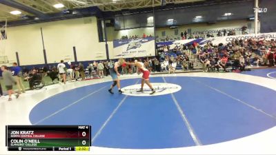 197 lbs Cons. Round 2 - Colin O`Neill, Elmhurst College vs Jon Kratz, North Central College