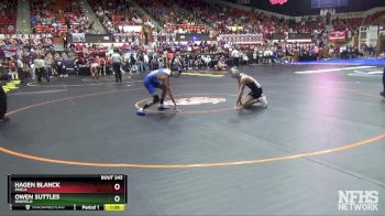 4A 132 lbs Quarterfinal - Hagen Blanck, Paola vs Owen Suttles, Winfield