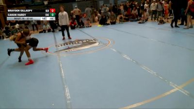 87-91 lbs Round 2 - Brayden Gillaspy, Hook Em W.C vs Cason Hardy, Excalibur Wrestling Club