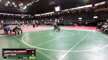 55 lbs 7th Place Match - Wyatt Tilton, FOWCA vs Aubriella Hollandsworth, GGBA