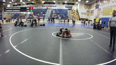 126 Gold 3rd Place Match - Landon Johnson, Fleming Island vs Antonio Morales, Southwest Miami