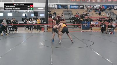 157 lbs Cons. Semi - Mike Zacur, Seton Hill vs Cooper Warshel, Pitt-Johnstown