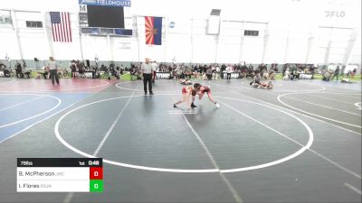 78 lbs Consi Of 8 #2 - Bowdee McPherson, Jwc vs Isaiah Flores, Pounders WC