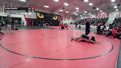 135 lbs Cons. Round 3 - Alysha Zarate, Sanger vs Edna Rodriquez Villanueva, Poway