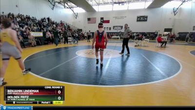 140 lbs Cons. Round 3 - Benjamin Lindeman, Fort Worth Country Day vs Holden Fritz, St. Mark`s School Of Texas