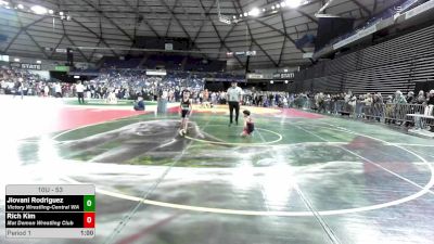 53 lbs Semis - Jiovani Rodriguez, Victory Wrestling-Central WA vs Rich Kim, Mat Demon Wrestling Club