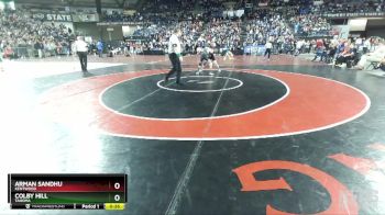 4A 106 lbs Cons. Round 3 - Arman Sandhu, Kentwood vs Colby Hill, Tahoma