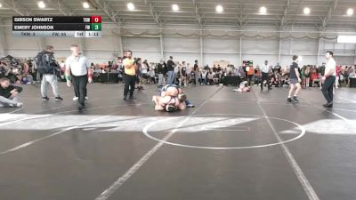 190 lbs Round 7 (8 Team) - Emery Johnson, Freakztyle Wrestling vs Gibson Swartz, Team Kaizen Wrestling