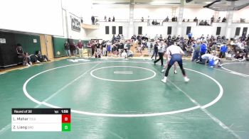 150 lbs Round Of 32 - Landon Mahar, Tollgate vs Zhenyu Liang, Quincy