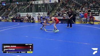 117 lbs Cons. Semi - Gabriel Dumas, ND vs Evan Staples, IA