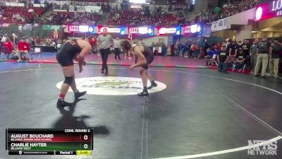 AA - 182 lbs Cons. Round 2 - August Bouchard, Billings Senior High School vs Charlie Hayter, Billings West