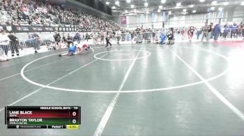 115 lbs Cons. Round 2 - Lane Black, INWTC vs Braxton Taylor, Steelclaw WC