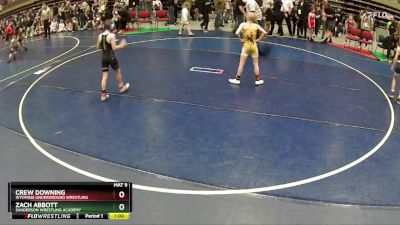 64 lbs Quarterfinal - Zach Abbott, Sanderson Wrestling Academy vs Crew Downing, Wyoming Underground Wrestling