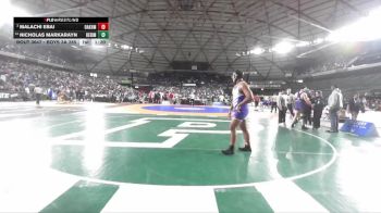 Boys 3A 285 lbs Champ. Round 3 - Malachi Ebai, Oak Harbor Boys vs Nicholas Markarayn, Heritage