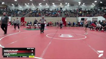 101 lbs Champ. Round 2 - Katelyn Holmes, Edgewood High School vs Bailee Murphy, Southport