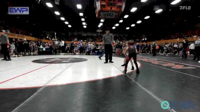 52 lbs Quarterfinal - Nolan Elwell, Mustang Bronco Wrestling Club vs Bentley Story, Noble Takedown Club