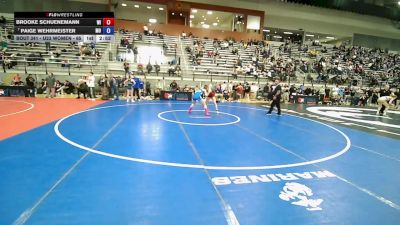 U23 Women - 65 lbs Cons. Round 5 - Brooke Schuenemann, WI vs Paige Wehrmeister, MO