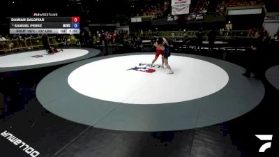 157 lbs Champ. Round 1 - Damian Saldivar vs Samuel Perez, Manteca Cobras Wrestling Club