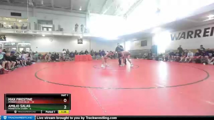 130 lbs Round 2 (8 Team) - Max Firestine, Pennsylvania Blue vs Amilio ...