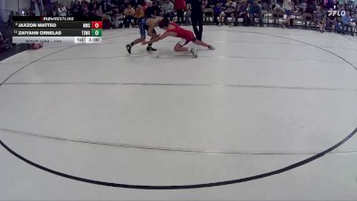 123 lbs Champ. Round 2 - Zaiyahn Ornelas, Team Zapas Wrestling Club vs Jaxzon Matteo, Norfolk Wrestling Club