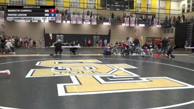 135 lbs Champ. Round 1 - Madelyn Carroll, Iowa vs Pieper Lester, Iowa