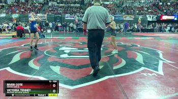 G - 100 lbs Quarterfinal - River Cote, Ronan (Girls) vs Victoria Tenney, Billings Skyview (Girls)