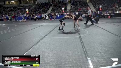 110 lbs Semifinal - Alyssa Calovich, Chapman vs Noelle Peters, Smoky Valley