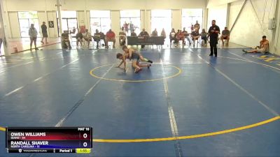 92 lbs Round 5 (6 Team) - Owen Williams, Idaho vs Randall Shaver, North Carolina