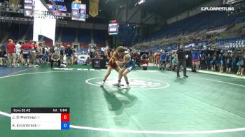 100 lbs Cons 32 #2 - Jair Gomez-Martinez, New York vs Kaden Ercanbrack, Utah